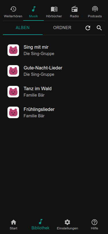 Die Bibliothek: Alben